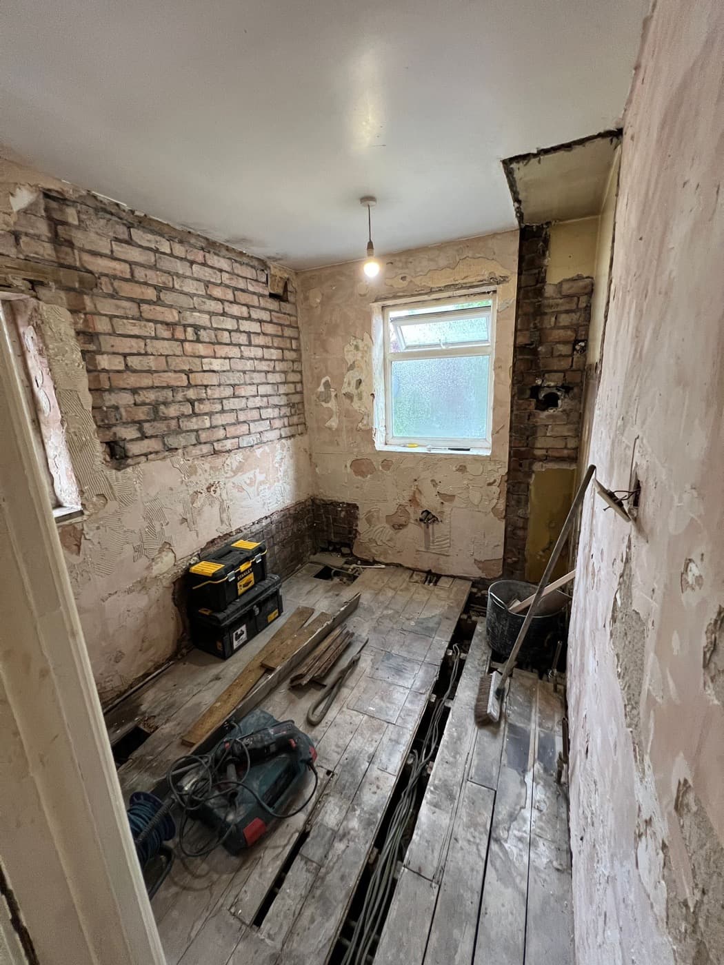 Bathroom to Kitchen Conversion in Chelsea, before