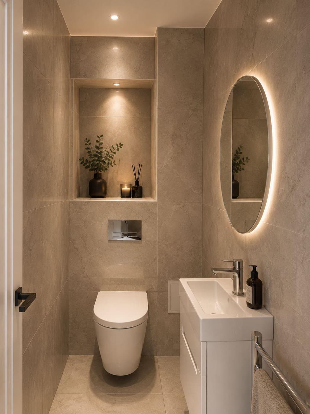 Marble En-Suite & Cloakroom, after